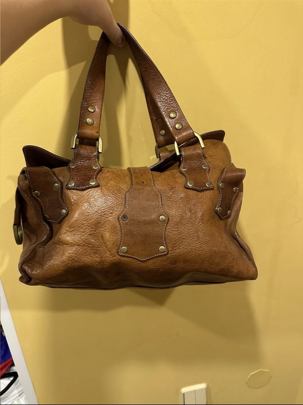 Mulberry Brown Leather Buckle Satchel - Picture 7 of 15